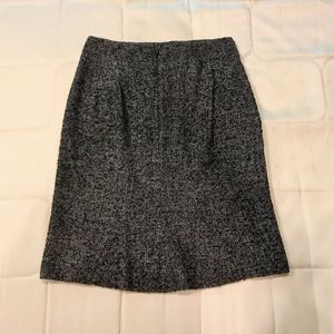 Ann Taylor Dark Grey Wool A Line Skirt